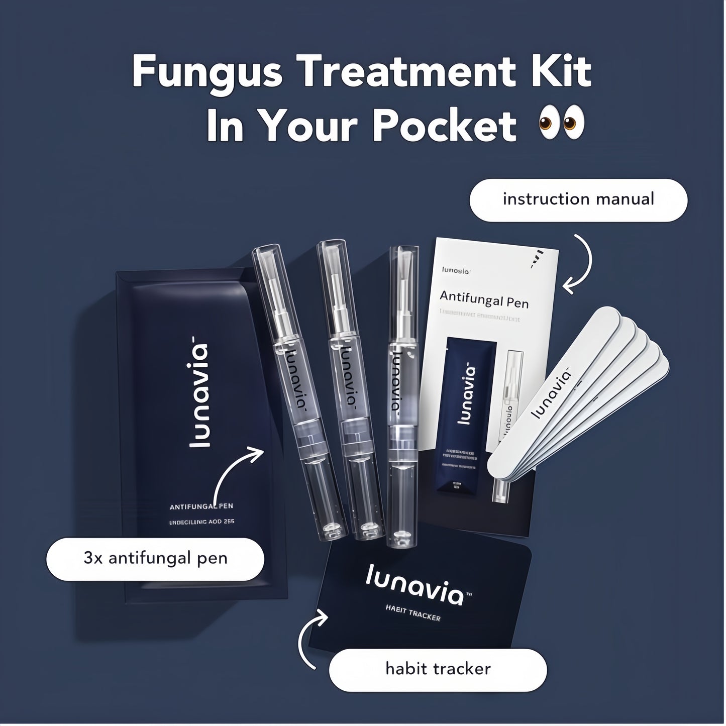 Antifungal Pen - Cures MostAthlete'sFoot, Jock Itch, and Ringworm -25%Undecylenic Acidwith added Tea Tree,Jojoba, Clove Bud Oils 4 Aloe -3-PackTwist Pen(9ML Volume)(2Pack)