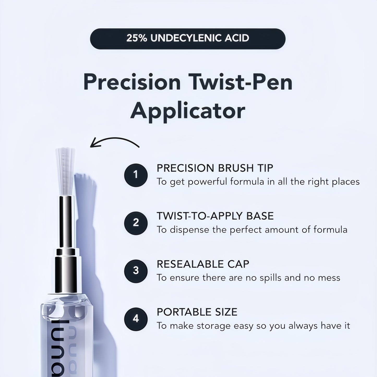 Lunavia™ Antifungal Care Pen - 25% Undecylenic Acid (3 Pack)